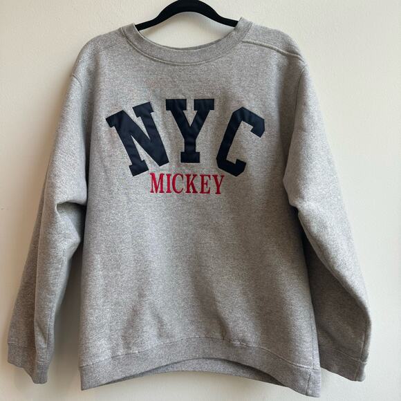 Vintage 90s Grey Mickey Mouse NYC Crewneck - Small - Picture 1 of 6